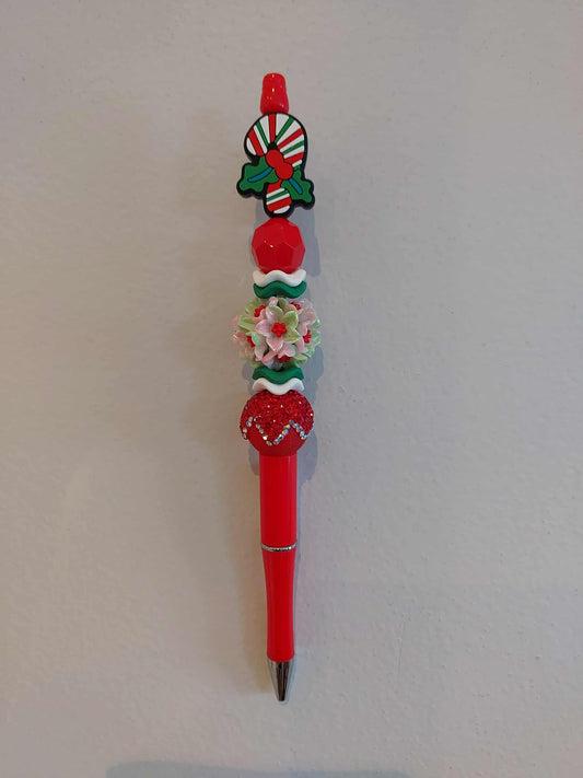Candy Cane Christmas Pen